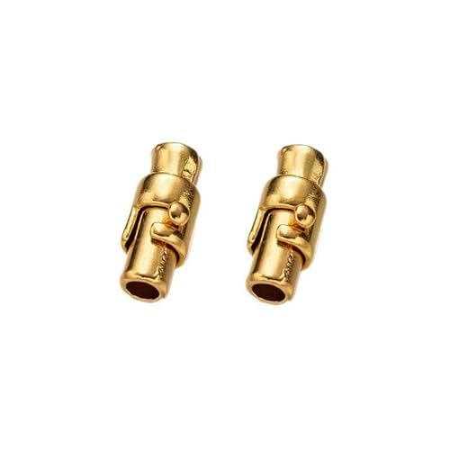 5 Stück Magnetverschlüsse, Armband-Endkappen, Verschlüsse, Verbinder, Schloss für Lederarmbänder, Halsketten, Schmuck, Bastelbedarf, Gold, 5 mm Loch 5 Stück Magnetverschlüsse, Armband-Endkappen, Verschlüsse, Verbinder, Schloss für Lederarmbänder, Halsketten, Schmuck, Bastelbedarf, Gold, 5 mm Loch von VIEPGJ