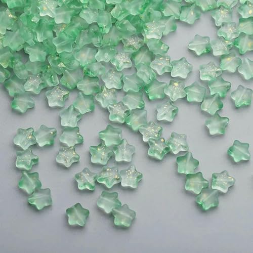 50 Stück/Los, 8 mm, mattierte Sternperlen mit Farbverlauf, lose tschechische Glasperlen zur Schmuckherstellung, handgefertigtes DIY-Zubehör, 6–8 mm (50 Stück) von VIEPGJ