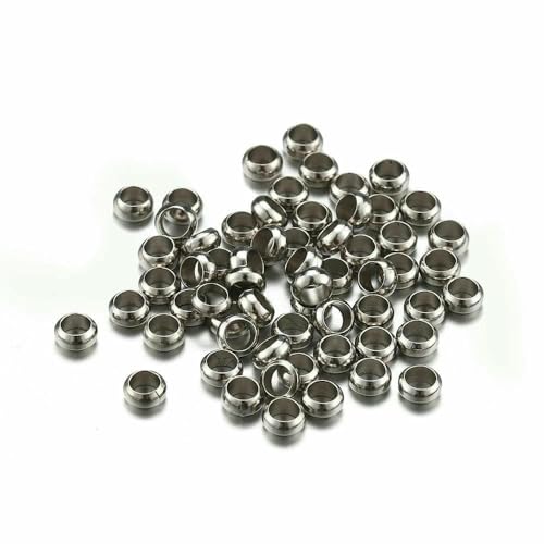 500 Stück gold-silberfarbene Quetschperlen, Kupferkugelstopper, Abstandshalter, Endperlen für Armbänder, Halsketten, DIY-Schmuckherstellung, Rhodium, 3,5 mm 500 Stück gold-silberfarbene Quetschperlen, Kupferkugelstopper, Abstandshalter, Endperlen für Armbänder, Halsketten, DIY-Schmuckherstellung, Rhodium, 3,5 mm von VIEPGJ