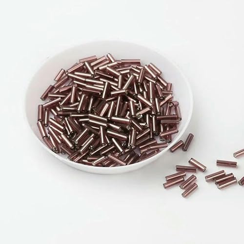 500 g/Packung, 6 mm, Silberkern, tschechische Glasperlen, Tube für Schmuck, Bekleidungszubehör, Perlen für Kleidung, Kaffee von VIEPGJ