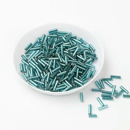 500 g/Packung, 6 mm, Silberkern, tschechische Glasperlen, Tube für Schmuck, Bekleidungszubehör, Perlen für Kleidung, Turquoise von VIEPGJ