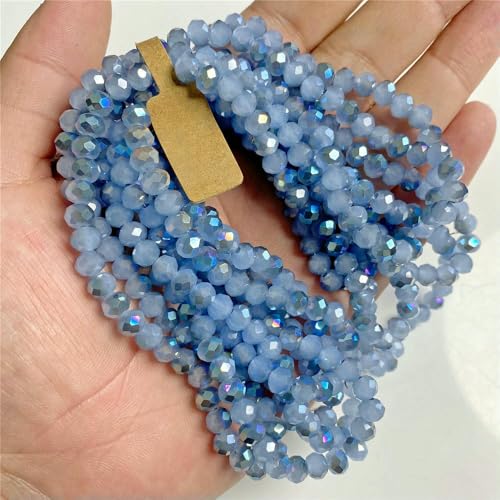 5x8 4x6mm Rondelle Österreichische Kristallperlen Glas Lose Bunte Perlen zur Schmuckherstellung Zubehör Handgefertigt Großhandel-Nr. 19-4X6mm 5 Strang von VIEPGJ