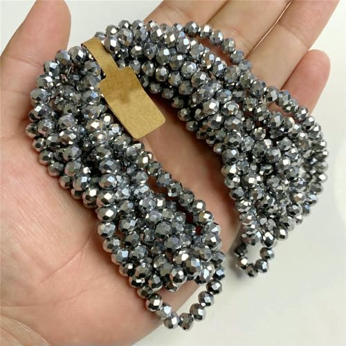 5x8 4x6mm Rondelle österreichische Kristallperlen Glas lose bunte Perlen für Schmuckherstellung Zubehör handgefertigt Großhandel-Nr. 11-4x6mm 1 Strang von VIEPGJ