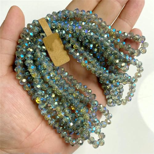 5x8 4x6mm Rondelle österreichische Kristallperlen Glas lose bunte Perlen für Schmuckherstellung Zubehör handgefertigt Großhandel-Nr. 16-4x6mm 5 Strang von VIEPGJ