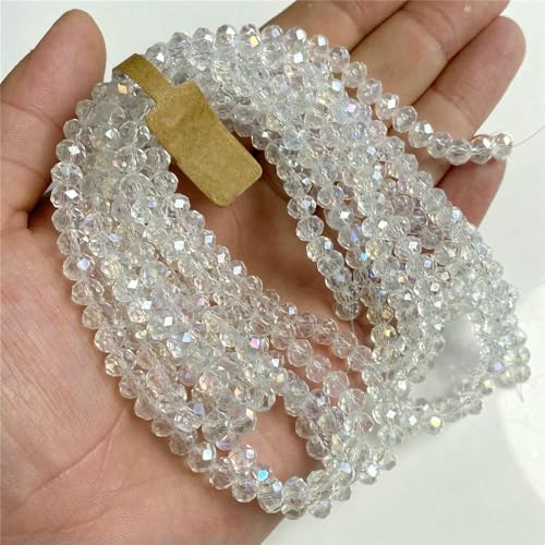 5x8 4x6mm Rondelle österreichische Kristallperlen Glas lose bunte Perlen für Schmuckherstellung Zubehör handgefertigt Großhandel-Nr. 2-4x6mm 5 Strang von VIEPGJ