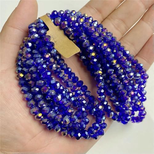 5x8 4x6mm Rondelle österreichische Kristallperlen Glas lose bunte Perlen für Schmuckherstellung Zubehör handgefertigt Großhandel-Nr. 21-4x6mm 1 Strang von VIEPGJ