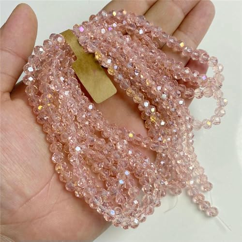5x8 4x6mm Rondelle österreichische Kristallperlen Glas lose bunte Perlen für Schmuckherstellung Zubehör handgefertigt Großhandel-Nr. 28-5x8mm 5 Strang von VIEPGJ