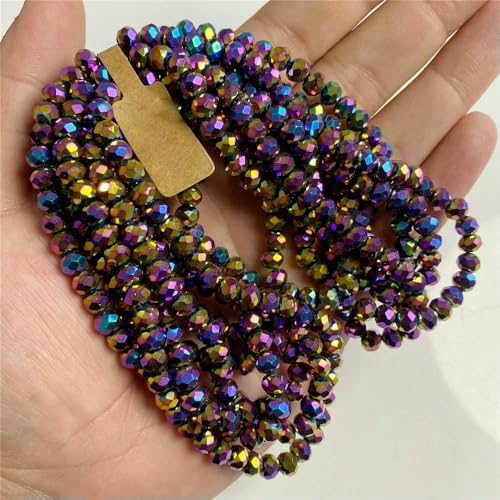 5x8 4x6mm Rondelle österreichische Kristallperlen Glas lose bunte Perlen für Schmuckherstellung Zubehör handgefertigt Großhandel-Nr. 32-4x6mm 1 Strang von VIEPGJ