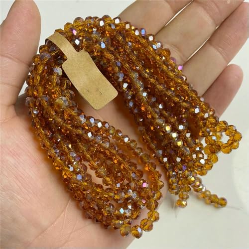 5x8 4x6mm Rondelle österreichische Kristallperlen Glas lose bunte Perlen für Schmuckherstellung Zubehör handgefertigt Großhandel-Nr. 9-4x6mm 1 Strang von VIEPGJ