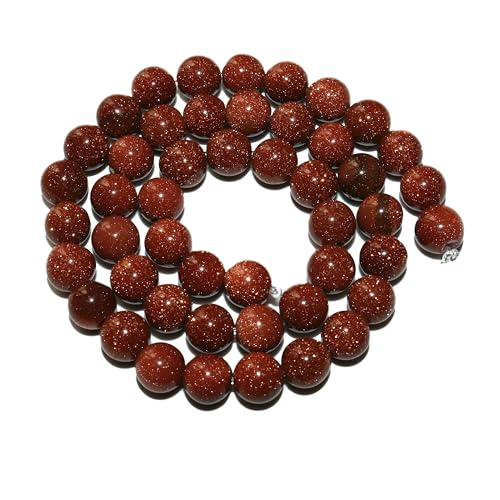 6 8 10 mm natürliche schwarze Lava-Tigeraugen-Achat-Jade-Massenperlen aus losem Stein für die Herstellung von Armbändern und Halsketten, Schmuckmaterial – goldener Sandstein – 4,0 mm, 9 von VIEPGJ