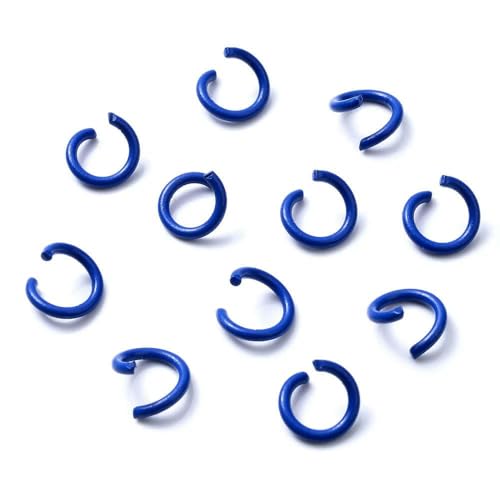 6 mm, 100 Stück, bunte offene Biegeringe, geteilter Biegering-Verbinder zur Schmuckherstellung, Zubehör, Königsblau, 6 mm 6 mm, 100 Stück, bunte offene Biegeringe, geteilter Biegering-Verbinder zur Schmuckherstellung, Zubehör, Königsblau, 6 mm von VIEPGJ