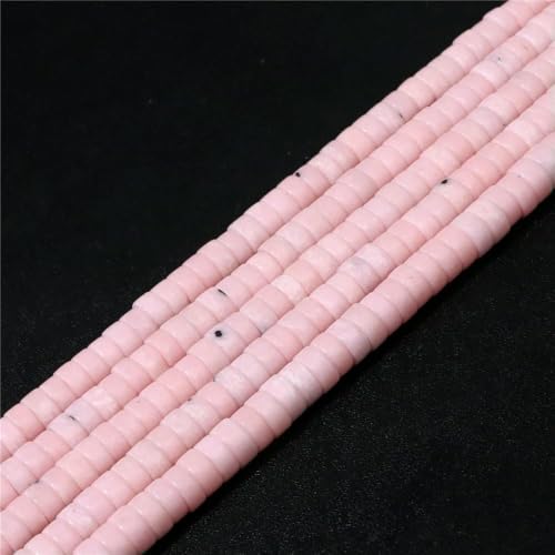 6 x 3,0 mm natürliche flache runde Steinperlen, Türkis, Labradorit, Jaspis, Abstandshalter, lose Heishi-Perlen zur Schmuckherstellung, DIY-Zubehör – Nr. 37 Porzellan – 6 x von VIEPGJ