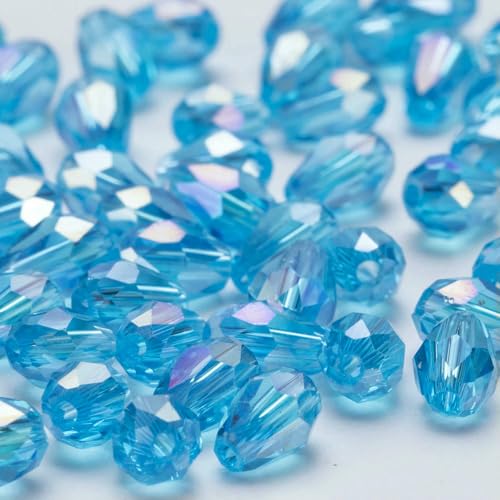6 x 8 mm, facettierte Glasperlen in Tropfenform, AB-Farbe, Wassertropfen-Kristallperlen, lose Abstandsperlen zur Schmuckherstellung, DIY-Armband-ZKSD001-014-6 x 8 mm, 65–70 Stück 6 x 8 mm, facettierte Glasperlen in Tropfenform, AB-Farbe, Wassertropfen-Kristallperlen, lose Abstandsperlen zur Schmuckherstellung, DIY-Armband-ZKSD001-014-6 x 8 mm, 65–70 Stück von VIEPGJ