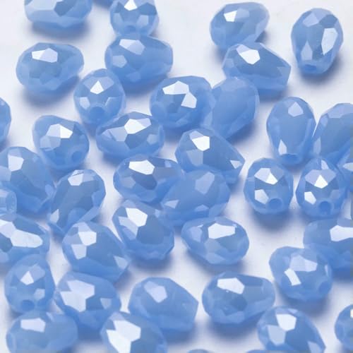 6 x 8 mm, facettierte Glasperlen in Tropfenform, AB-Farbe, Wassertropfen-Kristallperlen, lose Abstandsperlen zur Schmuckherstellung, DIY-Armband-ZKSD001-020-8 x 11 mm, 50–55 Stück 6 x 8 mm, facettierte Glasperlen in Tropfenform, AB-Farbe, Wassertropfen-Kristallperlen, lose Abstandsperlen zur Schmuckherstellung, DIY-Armband-ZKSD001-020-8 x 11 mm, 50–55 Stück von VIEPGJ