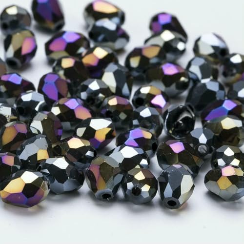 6 x 8 mm, facettierte Glasperlen in Tropfenform, AB-Farbe, Wassertropfen-Kristallperlen, lose Abstandsperlen zur Schmuckherstellung, DIY-Armband-ZKSD001-040-6 x 8 mm, 65–70 Stück 6 x 8 mm, facettierte Glasperlen in Tropfenform, AB-Farbe, Wassertropfen-Kristallperlen, lose Abstandsperlen zur Schmuckherstellung, DIY-Armband-ZKSD001-040-6 x 8 mm, 65–70 Stück von VIEPGJ