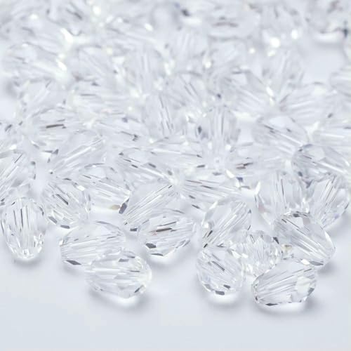 6 x 8 mm, facettierte Glasperlen in Tropfenform, AB-Farbe, Wassertropfen-Kristallperlen, lose Abstandsperlen zur Schmuckherstellung, DIY-Armband-ZKSD001-043-8 x 11 mm-50–55 Stück 6 x 8 mm, facettierte Glasperlen in Tropfenform, AB-Farbe, Wassertropfen-Kristallperlen, lose Abstandsperlen zur Schmuckherstellung, DIY-Armband-ZKSD001-043-8 x 11 mm-50–55 Stück von VIEPGJ