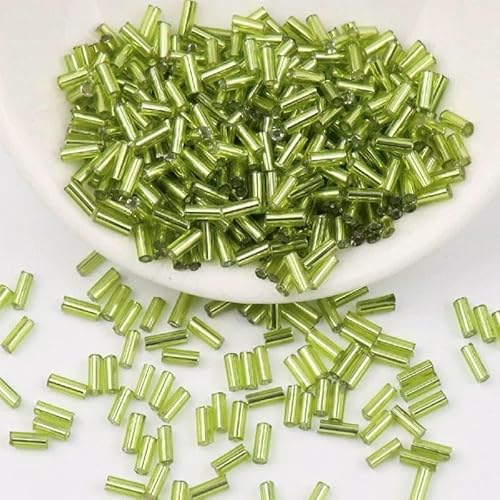 600/900 Stück 2 x 4,0 mm 2 x 6 mm Charm-Perlen aus tschechischem Glas, zylindrische Röhre, Spurlos-Abstandshalter für DIY-Glasperlen, Kristallkleiderherstellung, Neu, Hellgrün, 2 x 6 mm, 600 Stück von VIEPGJ