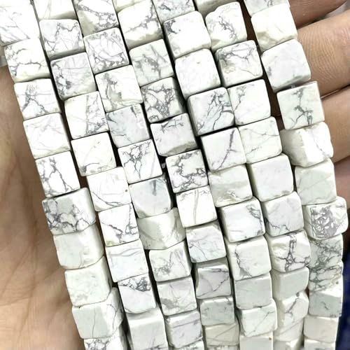 8 mm natürliche quadratische Jade-Achat-Amazonit-Tigerauge-lose Abstandssteinperlen zur Schmuckherstellung, Charm-Anhänger, DIY-Armbänder, Halsketten – Weiß-Türkis – 8 mm, ca. 22 Stü 8 mm natürliche quadratische Jade-Achat-Amazonit-Tigerauge-lose Abstandssteinperlen zur Schmuckherstellung, Charm-Anhänger, DIY-Armbänder, Halsketten – Weiß-Türkis – 8 mm, ca. 22 Stü von VIEPGJ