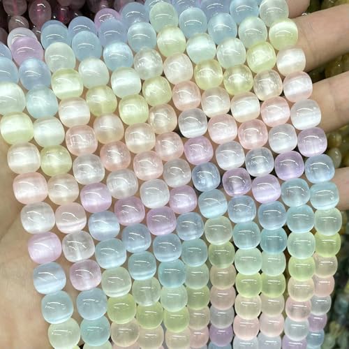 8 x 12 mm natürlicher Edelstein in Reisform, bunter Selenitstein, lose Abstandsperlen für die Schmuckherstellung, DIY-Armband, Halskette, Ohrringe, 8 x 8 mm, ca. 48 Stück 8 x 12 mm natürlicher Edelstein in Reisform, bunter Selenitstein, lose Abstandsperlen für die Schmuckherstellung, DIY-Armband, Halskette, Ohrringe, 8 x 8 mm, ca. 48 Stück von VIEPGJ
