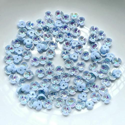 90 Stück 6 mm Harz-Blumen-Ohrringe mit losem Abstand, Perlenkappen für Mode-Diy-Schmuck-Entdeckung und Produktionszubehör-NT282 von VIEPGJ