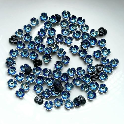 90 Stück 6 mm Harz-Blumen-Ohrringe mit losem Abstand, Perlenkappen für Mode-Diy-Schmuck-Entdeckung und Produktionszubehör-NT285 von VIEPGJ