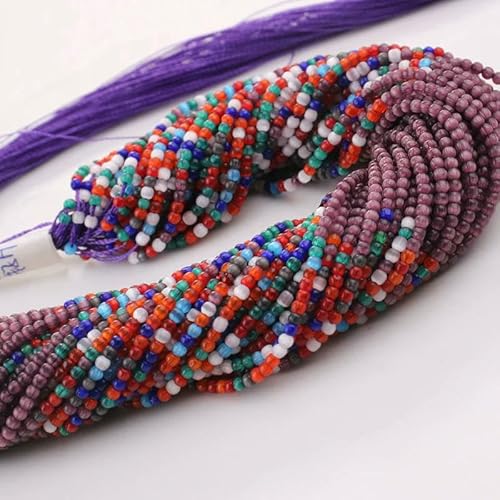 900 Stück Katzenauge, 2 mm, Glasperlen, rund, lose, kleine Abstandshalter, für die Schmuckherstellung, DIY-Armbänder, Halskettenzubehör, 5 Stränge – 11. Lila H – 2 mm (ca. 900 Stück) von VIEPGJ