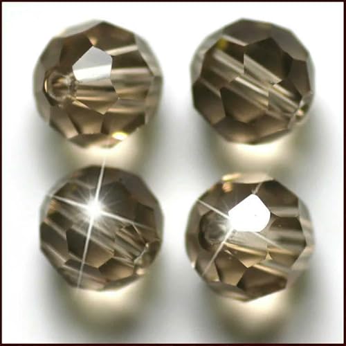 AAA 8 mm tschechische Kristallglasperle zur Schmuckherstellung, Armband, Halskette, rund, lose Abstandsperlen, Großhandel, 50 Stück/Los, Silber-Champagner, 8 mm, 50 Stück AAA 8 mm tschechische Kristallglasperle zur Schmuckherstellung, Armband, Halskette, rund, lose Abstandsperlen, Großhandel, 50 Stück/Los, Silber-Champagner, 8 mm, 50 Stück von VIEPGJ