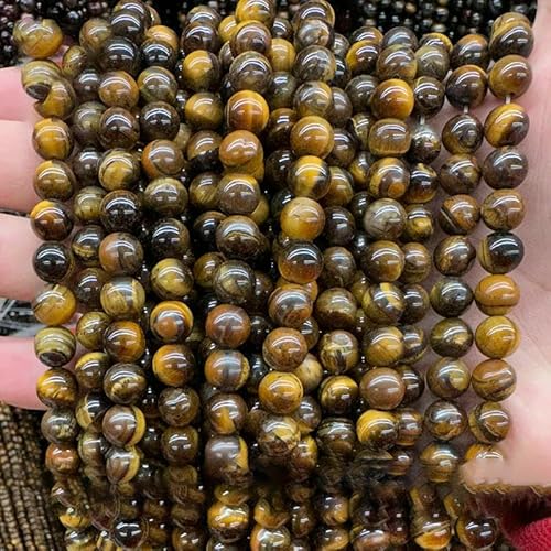 AAA-mehrfarbige Tigerauge-Perlen, rund, lose, gelbe Tigerauge-Steinperlen zur Herstellung von Armbändern, Schmuck, DIY-Zubehör, 6/8/10 mm, Gelbes Tigerauge, L. 3–10 AAA-mehrfarbige Tigerauge-Perlen, rund, lose, gelbe Tigerauge-Steinperlen zur Herstellung von Armbändern, Schmuck, DIY-Zubehör, 6/8/10 mm, Gelbes Tigerauge, L. 3–10 von VIEPGJ