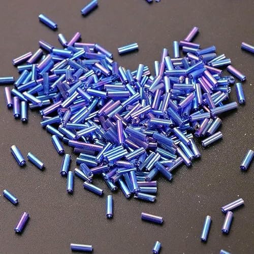 Bunte 300 Stück Rocailles-Perlen 11/0 Röhrenperlen 2 x 6 mm Glasperlen für die DIY-Schmuckherstellung, Damenbekleidung, Zubehör, AB Königsblau Bunte 300 Stück Rocailles-Perlen 11/0 Röhrenperlen 2 x 6 mm Glasperlen für die DIY-Schmuckherstellung, Damenbekleidung, Zubehör, AB Königsblau von VIEPGJ
