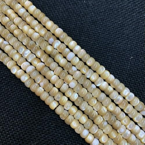 Exquisite natürliche Muschelperlen, Perlmutt, reisförmiger Anhänger, lose Perlen, zur Herstellung von Schmuck, DIY-Halsketten, Armbändern, Ohrringen – echte Farbe – 4 x 6 mm von VIEPGJ