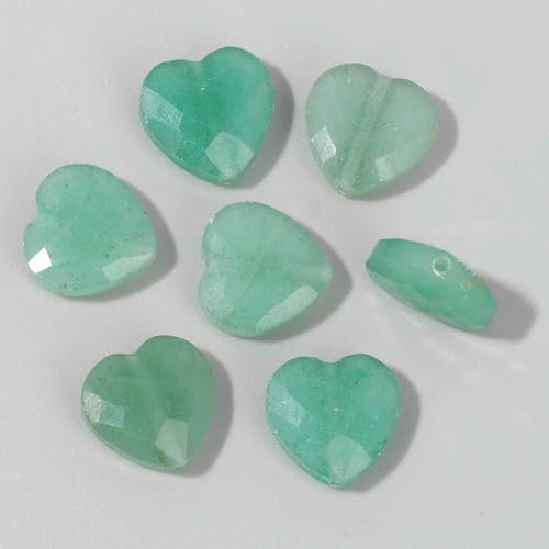 Faceted Heart Shape Stone Bead Natural Tiger Eye Amethysts Clear Quartzs Charms Beads For Jewelry Making DIY Supply-Green Aventurine-1 piece Faceted Heart Shape Stone Bead Natural Tiger Eye Amethysts Clear Quartzs Charms Beads For Jewelry Making DIY Supply-Green Aventurine-1 piece von VIEPGJ