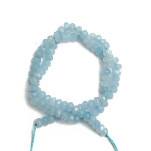 Facettierte mehrfarbige Achate-Steinperlen, natürliche lose Rondell-Abstandsperlen für die Schmuckherstellung, DIY-Armband, Halskette, Ohrringe, Hellblau, 3 x 4,0 mm Facettierte mehrfarbige Achate-Steinperlen, natürliche lose Rondell-Abstandsperlen für die Schmuckherstellung, DIY-Armband, Halskette, Ohrringe, Hellblau, 3 x 4,0 mm von VIEPGJ