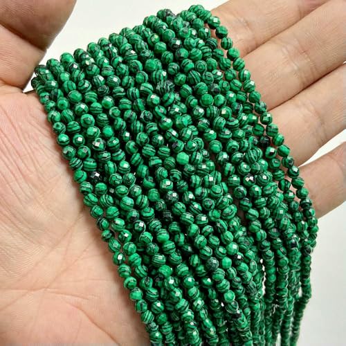 Facettierte mehrfarbige Quarzperlen, 2 mm, 3,0 mm, 4,0 mm, rund, Granat, Tigerauge, Achate, Kristall, lose Perlen zur Schmuckherstellung, Armband, DIY, Malachit, 2 mm, ca. 170 Stück Facettierte mehrfarbige Quarzperlen, 2 mm, 3,0 mm, 4,0 mm, rund, Granat, Tigerauge, Achate, Kristall, lose Perlen zur Schmuckherstellung, Armband, DIY, Malachit, 2 mm, ca. 170 Stück von VIEPGJ