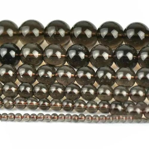 Glatter Naturstein, blau, türkis, rund, lose Perlen, 38,1 cm Strang, 4, 6, 8, 10, 12 mm, Auswahlgröße zur Schmuckherstellung, Rauchquarz, 12 mm, 30 bis 32 Stück Glatter Naturstein, blau, türkis, rund, lose Perlen, 38,1 cm Strang, 4, 6, 8, 10, 12 mm, Auswahlgröße zur Schmuckherstellung, Rauchquarz, 12 mm, 30 bis 32 Stück von VIEPGJ