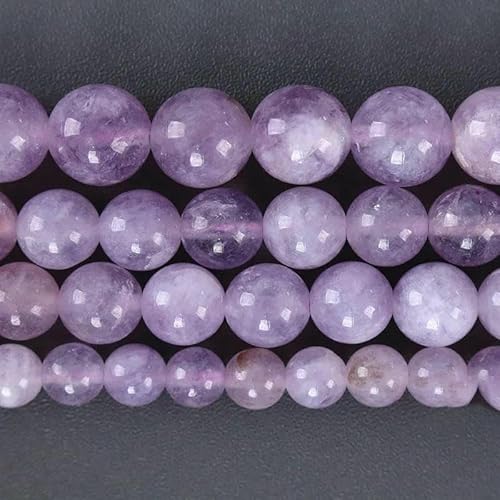 Glatter Naturstein, blaue Türkise, runde lose Perlen, 38,1 cm Strang, 4, 6, 8, 10, 12 mm, Auswahlgröße zur Schmuckherstellung, Lila Lavendel, 8 mm, 45 bis 48 Stück Glatter Naturstein, blaue Türkise, runde lose Perlen, 38,1 cm Strang, 4, 6, 8, 10, 12 mm, Auswahlgröße zur Schmuckherstellung, Lila Lavendel, 8 mm, 45 bis 48 Stück von VIEPGJ