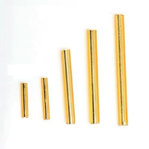 Gold Silber Farbe 45g/lot Glas Rocailles Perlen 9-30mm Bugle Tube Halskette Armband Ohrringe DIY Schmuckherstellung-Gold 45g-9mm 45g von VIEPGJ