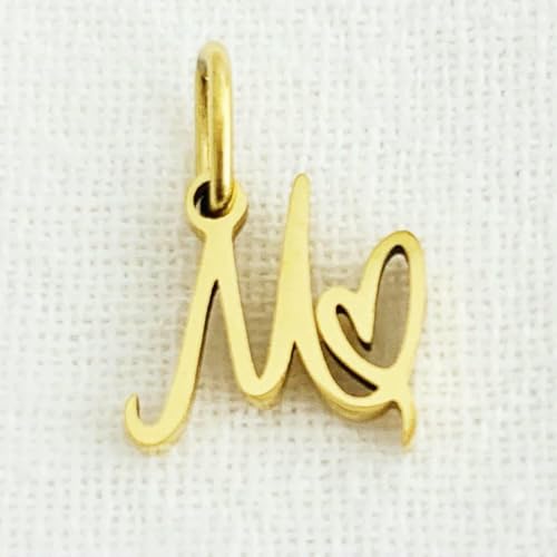 Herz-Art-Anfangsalphabet-Anhänger DIY Name Personalisierter Geburtstag Edelstahl Damen Modeschmuck AZ Großhandel-YP45237 - M-Silberfarbe von VIEPGJ