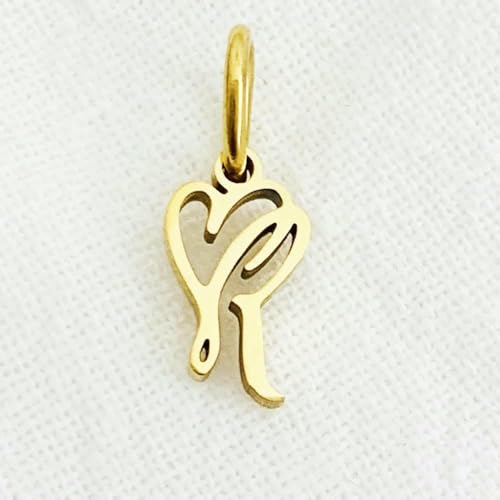 Herz-Art-Anfangsalphabet-Anhänger DIY Name Personalisierter Geburtstag Edelstahl Damen Modeschmuck AZ Großhandel-YP45237 - R-Silberfarbe von VIEPGJ