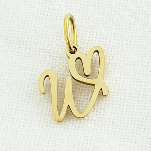 Herz-Art-Anfangsalphabet-Anhänger DIY Name Personalisierter Geburtstag Edelstahl Damen Modeschmuck AZ Großhandel-YP45237 - W-Silberfarbe von VIEPGJ