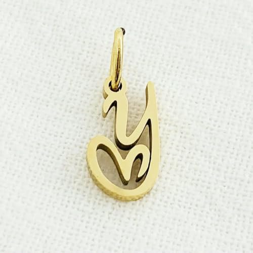Herz-Art-Anfangsalphabet-Anhänger DIY Name Personalisierter Geburtstag Edelstahl Damen Modeschmuck AZ Großhandel-YP45237 - Y-Goldfarbe von VIEPGJ