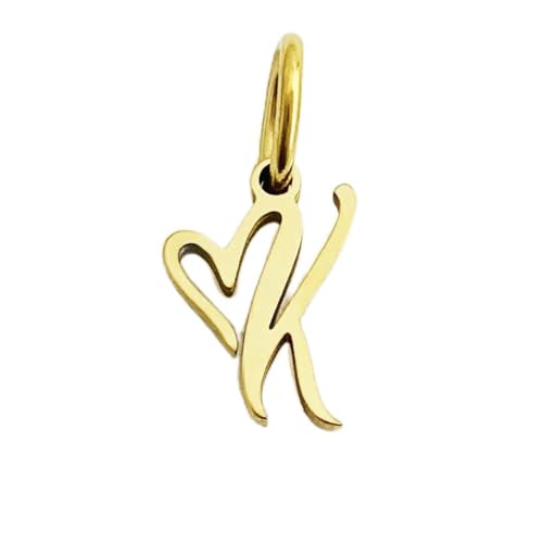 Herz Kunst Initial Alphabet Anhänger DIY Name Personalisierter Geburtstag Edelstahl Damen Modeschmuck AZ Großhandel-YP45237 - K-Silber Farbe Herz Kunst Initial Alphabet Anhänger DIY Name Personalisierter Geburtstag Edelstahl Damen Modeschmuck AZ Großhandel-YP45237 - K-Silber Farbe von VIEPGJ