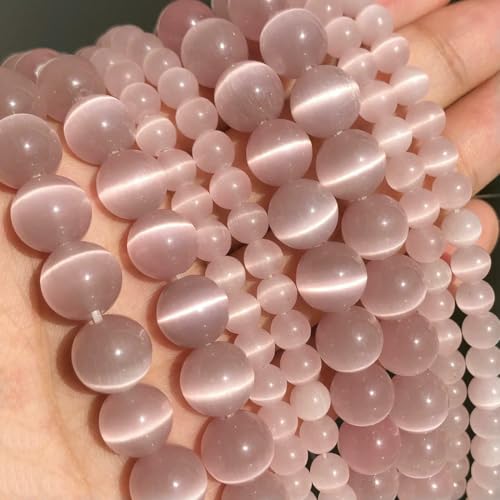 Katzenaugen-Opalperlen in verschiedenen Farben, Naturstein, Glas, lose Perlen zur Schmuckherstellung, DIY-Armbänder, Fundstücke, 4/6/8/10/12 mm, 15 Zoll, Hellrosa, 8 mm, 46 Stück Perlen Katzenaugen-Opalperlen in verschiedenen Farben, Naturstein, Glas, lose Perlen zur Schmuckherstellung, DIY-Armbänder, Fundstücke, 4/6/8/10/12 mm, 15 Zoll, Hellrosa, 8 mm, 46 Stück Perlen von VIEPGJ