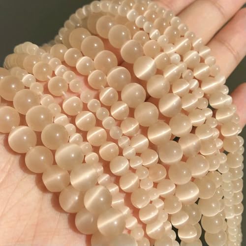 Katzenaugen-Opalperlen in verschiedenen Farben, Naturstein, Glasperlen, lose Perlen zur Schmuckherstellung, DIY-Armbänder, Fundstücke, 4/6/8/10/12 mm, 15 Zoll, Champagner, 6 mm, 61 Perlen Katzenaugen-Opalperlen in verschiedenen Farben, Naturstein, Glasperlen, lose Perlen zur Schmuckherstellung, DIY-Armbänder, Fundstücke, 4/6/8/10/12 mm, 15 Zoll, Champagner, 6 mm, 61 Perlen von VIEPGJ
