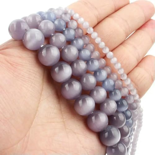 Katzenaugen-Opalperlen in verschiedenen Farben, Naturstein, Glasperlen, lose Perlen zur Schmuckherstellung, DIY-Armbänder, Fundstücke, 4/6/8/10/12 mm, 15 Zoll, Hellviolett, 10 mm, 36 Perl Katzenaugen-Opalperlen in verschiedenen Farben, Naturstein, Glasperlen, lose Perlen zur Schmuckherstellung, DIY-Armbänder, Fundstücke, 4/6/8/10/12 mm, 15 Zoll, Hellviolett, 10 mm, 36 Perl von VIEPGJ