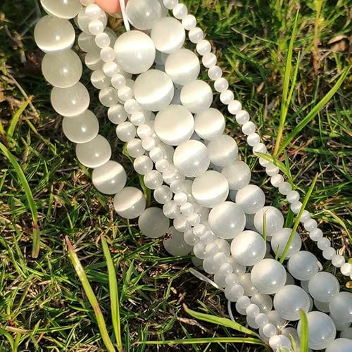 Katzenaugen-Opalperlen in verschiedenen Farben, Naturstein, Glasperlen, lose Perlen zur Schmuckherstellung, DIY-Armbänder, Fundstücke, 4/6/8/10/12 mm, 15 Zoll, Weiß, 8 mm, 46 Stück Perlen Katzenaugen-Opalperlen in verschiedenen Farben, Naturstein, Glasperlen, lose Perlen zur Schmuckherstellung, DIY-Armbänder, Fundstücke, 4/6/8/10/12 mm, 15 Zoll, Weiß, 8 mm, 46 Stück Perlen von VIEPGJ