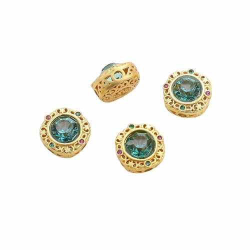 Kupferplattierte, goldfarbene Abstandsperlen aus Glas/Katzenauge, lose Metallperlen, Charms zur Schmuckherstellung, Armbänder, DIY-Zubehör, Stil 05 Kupferplattierte, goldfarbene Abstandsperlen aus Glas/Katzenauge, lose Metallperlen, Charms zur Schmuckherstellung, Armbänder, DIY-Zubehör, Stil 05 von VIEPGJ