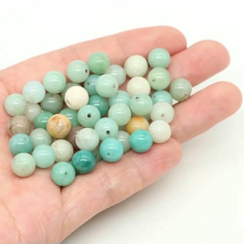 Lose Natursteinperlen, 4, 6, 8, 10 mm, Amethyst, Lava, Türkis, runde Charms, Kristallperlen zur Schmuckherstellung, DIY-Armband, Halskette, Amazonit, 10 mm, 36–39 Stück Lose Natursteinperlen, 4, 6, 8, 10 mm, Amethyst, Lava, Türkis, runde Charms, Kristallperlen zur Schmuckherstellung, DIY-Armband, Halskette, Amazonit, 10 mm, 36–39 Stück von VIEPGJ