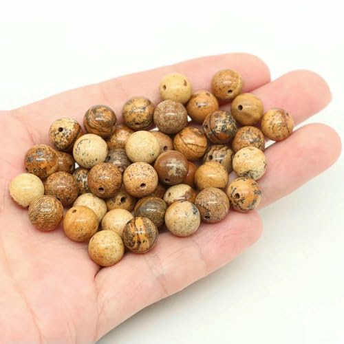 Lose Natursteinperlen, 4, 6, 8, 10 mm, Amethyst, Lava, Türkis, runde Charms, Kristallperlen zur Schmuckherstellung, DIY-Armband, Halskette, Bildjaspis, 4,0 mm, 85 bis 90 Stück Lose Natursteinperlen, 4, 6, 8, 10 mm, Amethyst, Lava, Türkis, runde Charms, Kristallperlen zur Schmuckherstellung, DIY-Armband, Halskette, Bildjaspis, 4,0 mm, 85 bis 90 Stück von VIEPGJ