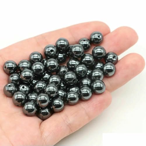 Lose Natursteinperlen, 4, 6, 8, 10 mm, Amethyst, Lava, Türkis, runde Charms, Kristallperlen zur Schmuckherstellung, DIY-Armband, Halskette, Hämatit, 4,0 mm, 85 bis 90 Stück Lose Natursteinperlen, 4, 6, 8, 10 mm, Amethyst, Lava, Türkis, runde Charms, Kristallperlen zur Schmuckherstellung, DIY-Armband, Halskette, Hämatit, 4,0 mm, 85 bis 90 Stück von VIEPGJ