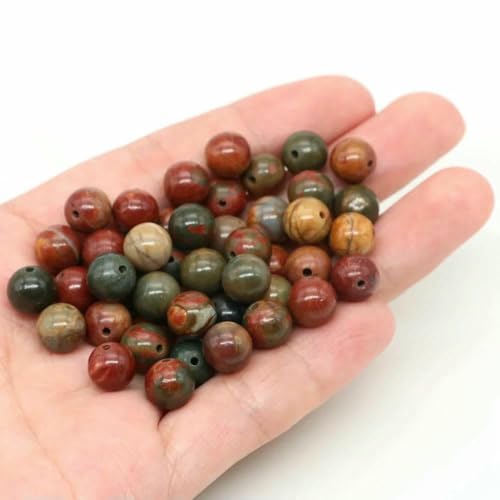 Lose Natursteinperlen, 4, 6, 8, 10 mm, Amethyst, Lava, Türkis, runde Charms, Kristallperlen zur Schmuckherstellung, DIY-Armband, Halskette, Picasso-Jaspis, 10 mm, 36–39 Stück Lose Natursteinperlen, 4, 6, 8, 10 mm, Amethyst, Lava, Türkis, runde Charms, Kristallperlen zur Schmuckherstellung, DIY-Armband, Halskette, Picasso-Jaspis, 10 mm, 36–39 Stück von VIEPGJ
